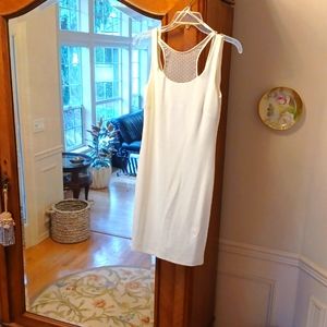 TRAFALUC Ivory Bodycon Dress, size Large